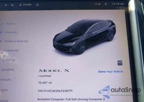 2020 Tesla Model X Long Range Dual Motor All-Wheel Drive/Long Range Plus Dual Motor All-Wheel Drive from USA, damaged, VIN 5YJXCAE20LF239771